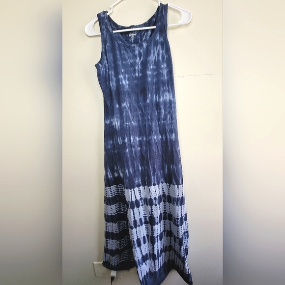 Ruff Hewn Tie Dye Sleeveless Maxi Dress, Size Petite Medium - Picture 1 of 3